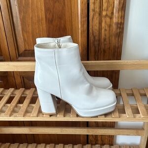 Stylish White Ankle Boots